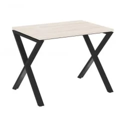 Стол рабочий ЛОФТ ВР.Л-СРКС-1.7 Металл черный Денвер светлый / LOFT VR.L-SRX-1.7