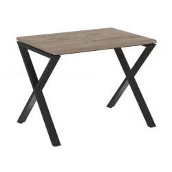 Стол рабочий ЛОФТ ВР.Л-СРКС-1.7 Металл черный Тиквуд темный / LOFT VR.L-SRX-1.7