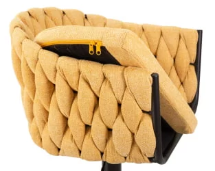 Стул барный ДОБРИН ЛЕОН Желтая ткань ЛАР 275-8 / DOBRIN LEON LAR