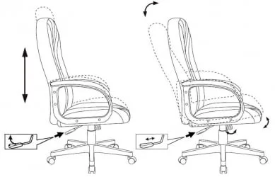 Кресло руководителя Бюрократ Т-898/416-НАВЙ Темно-синий 38-416 / T-898/416-NAVY