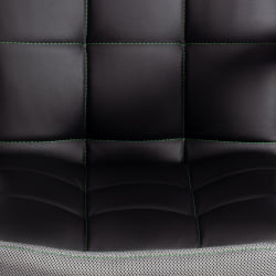 Кресло ТРЕНДЙ (22) кож/зам/ткань, черный/серый, 36-6/12 / TRENDY