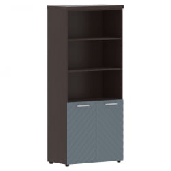 Шкаф с 1 комплектом глухих малых дверей и топом Торр ЛУКС ТЛХC 85.5 Венге Магия Серо-голубой / Torr LUX TLHC