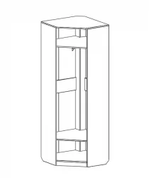 Шкаф угловой Элана Бодега белая