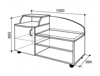 Тумба в прихожую Хит Дуб Млечный