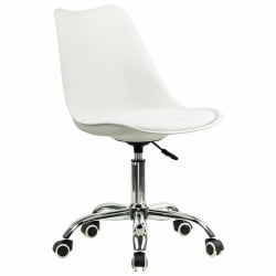 Компьютерное кресло БРАБИКС Еамес МГ-310 CХ экокожа Белый / BRABIX Eames MG-310 CH