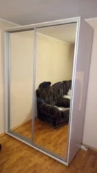 Шкаф с зеркалом Акцент-Сим З 1600х600 Выбеленное дерево