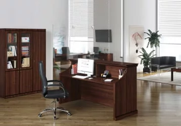 Стойка ресепшн БЕРН БРН8690202 Темный орех / BERN BRN8690202