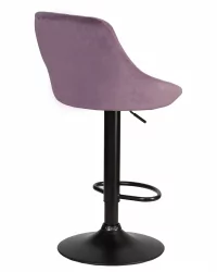 Стул барный ДОБРИН ЛОГАН БЛАCК Пудрово-сиреневый велюр МДЖ9-52 / DOBRIN LOGAN BLACK MJ9-52