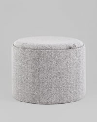 Пуф с ящиком Хюгге Л букле серый / L