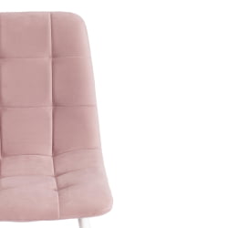 Мягкий стул CХИЛЛЙ МАКС Велюр/металл , 45 х 54 х 90 см , пыльно-розовый/белый / CHILLY MAX