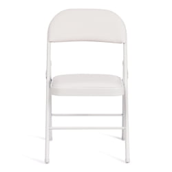 Стул складной ФОЛДЕР (мод. 3022Г) каркас: металл, сиденье/спинка: экокожа, 46.5 х 47.5 х 79 см, вхите (белый) / вхите (белый) / FOLDER (mod. 3022G) white white