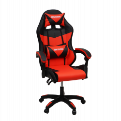 Кресло 908 КИНГКУЕЕН цвет черный/красный с массажем и подсветкой 908-блаcк-ред-масс / KINGQUEEN 908-black-red-mass