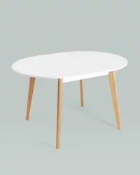 Стол раздвижной Рондо 100-135 Бук/белый / Rondo