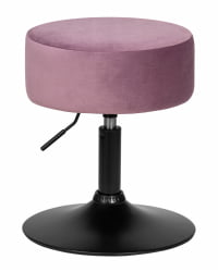 Пуф ДОБРИН ДЭННИ БЛАCК (пудрово-сиреневый велюр (МДЖ9-52)) / DOBRIN DANNY BLACK (MJ9-52))