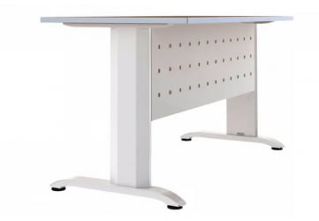 Парта двухместная Де Гласси А перфорированный экран ЛДСП Бук/ Металл Серый