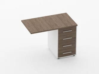 Тумба приставная Дека 9.05.10 Дуб Верцаска/Белый / Deka