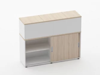 Тумба комбинированная высокая для рабочего модуля Дека 9.04.145 Туя/Белый / Deka