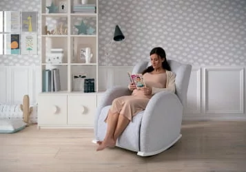 Детское кресло Микуна Винг Флор Вхите/Леатхеретте Грей / Micuna Wing Flor White/Leatherette Grey