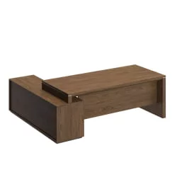 Угловой стол с тумбой ВЕЛАР ВЛ 139 ДТ Дуб табачный / VELAR