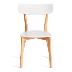 Стул Cлаире сиденье МДФ, опоры дерево гевея, белый / натуральное дерево, 48 кс 49,5 кс 81,5 кс СХ44см / Claire x x x SH44см
