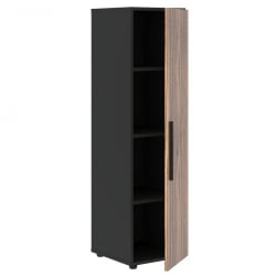 Шкаф-колонка с глухой средней дверью (правый) ВЕЛИОН ВЕНЕЕР ВРМCС 40.1 Р Американский орех Яшма черная / VELION VENEER VRMCS R