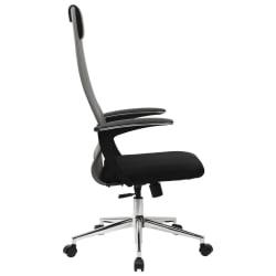 Кресло руководителя БРАБИКС ПРЕМИУМ Ултимате ЕКС-801 хром Черное/серое / BRABIX PREMIUM Ultimate EX-801