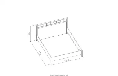 Кровать Люкс (1600) Шерлоcк 47 Орех шоколадный (спальня) / Sherlock