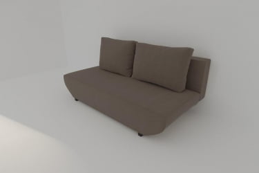 Диван Классик Мини без подлокотников (Берхоусе) Цвет фасада: Коричневый Велюто 23; Тип: Прямой; Материал фасада: Металл/Велюр / (Berhouse)