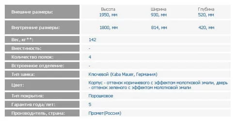 Шкаф огнестойкий БрандМауер БМ-1993 КЛ / BrandMauer BM-1993 KL