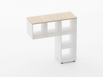 Стеллаж к столу Дека 9.07.11 Туя/Белый / Deka