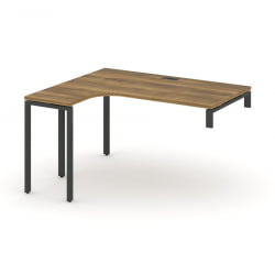 Стол-надставка на опорную тумбу (левый) CОНCЕПТ CН.ОСАН-003(Л) Сандал Янтарный Черный / CONCEPT CN.OSAN-003(L)