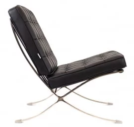 Диван с металлическими ножками Еверпроф Барселона - 1 экокожа Черный / Everprof Barcelona