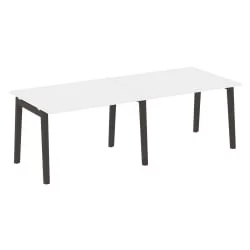 Стол переговорный (2 столешницы) ОНИКС ВООД ОВ.ПРГ-2.2 Белый Бриллиант/Темный / ONIX WOOD OW.PRG-2.2