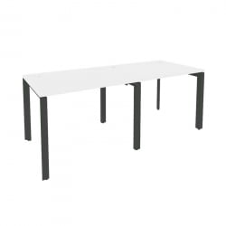 Рабочая станция на П-образном м/к ОНИКС О.МП-РС-2.1.8 Белый Бриллиант/Антрацит / ONIX O.MP-RS-2.1.8