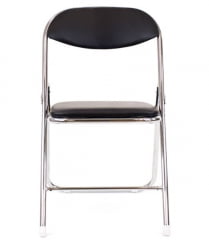 Стул Еверпроф ДЖокер Хроме Экокожа Черный / Everprof Joker Chrome