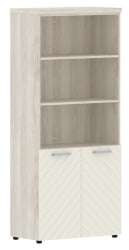 Шкаф с 1 комплектом глухих малых дверей и топом Торр ЛУКС ТЛХC 85.5 Сосна Эдмонд Латте / Torr LUX TLHC