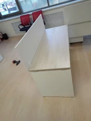 Стол прямой Дека ЛДСП каркас 75.06.16 Дуб Сантана светлый/Белый / Deka