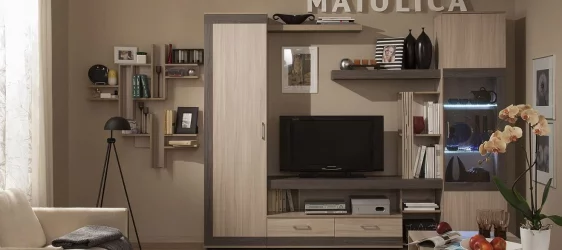 Полки Маиолика 18 Ясень Шимо светлый / Maiolica