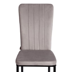 Мягкий стул ВЕРТЕР (мод. БC577-ДC) металл, флок, 41 х 52 х 95 см, Лигхт грей (светло-серый) ХЛР14 / черный / VERTER (mod. BC577-DC) Light grey HLR14