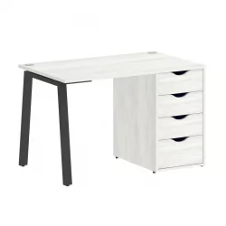 Стол письменный ХОМЕ ОФФИCЕ ВР.СП-3-118.4.А Снежная Платина/Антрацит металл / HOME OFFICE VR.SP-3-118.4.A