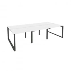 Рабочая станция на О-образном м/к ОНИКС О.МО-Д.РС-6.1.7 Белый Бриллиант/Антрацит / ONIX O.MO-D.RS-6.1.7