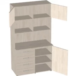 Готовый комплект мебели ФИТ №1 Дуб Наварра / FIT