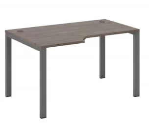 Стол эргономичный левый на металлоопорах Нев Лине НЛН36322434 Дуб шамони темный / New Line NLN36322434