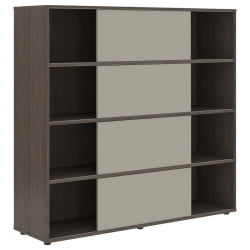 Стеллаж со слайд-дверьми ВЕЛИОН ВМCС 1615 Аметист Дуб Сильвер / VELION VMCS