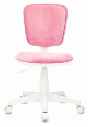 Кресло детское Бюрократ CХ-В204НКС (пластик белый) Розовый Велвет 36 / CH-W204NX Velvet