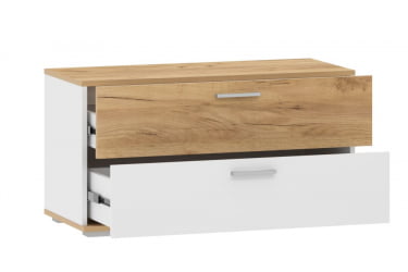 Тумба для обуви Санти НМ 013.25 Белый/Дуб Крафт Золотой