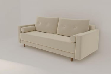 Диван прямой Санднес (Берхоусе) Цвет фасада: Азур велюр; Тип: Прямой; Материал фасада: Металл/Велюр / (Berhouse)