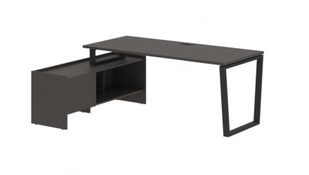 Стол с тумбой ЕДИС ЕВCТ 19814 Мокко Черный / EDIS EVCT