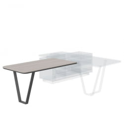 Брифинг-приставка Лине СФ-573415.1 Дуб серый Черный графит / Line