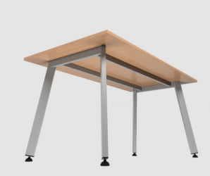 Стол для столовой 1500х800 мм ЛДСП Бук/Светло-серый